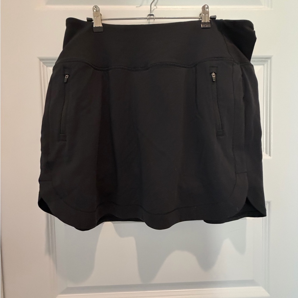 Athleta Black Skort with Zipper Pockets